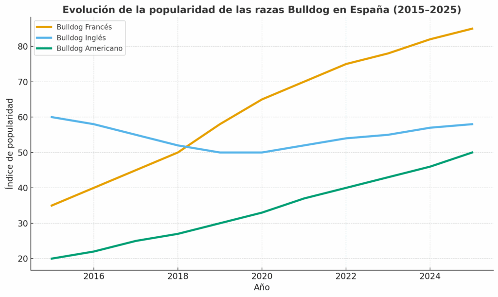 Tendencia de Bulldog en España