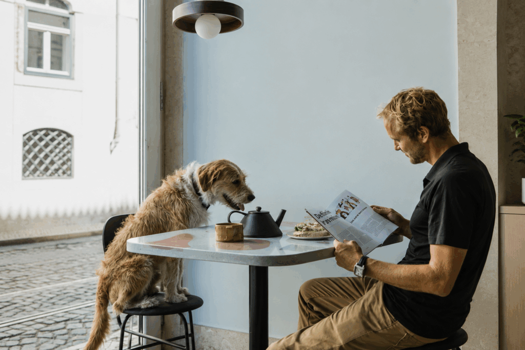 cafetería con perros en Madrid