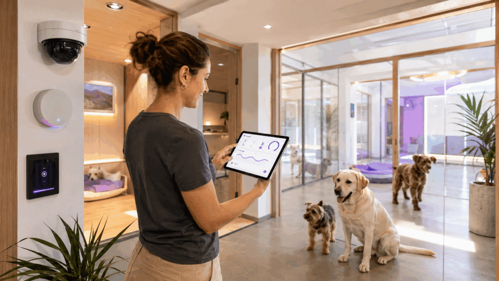hotel para perros tecnología