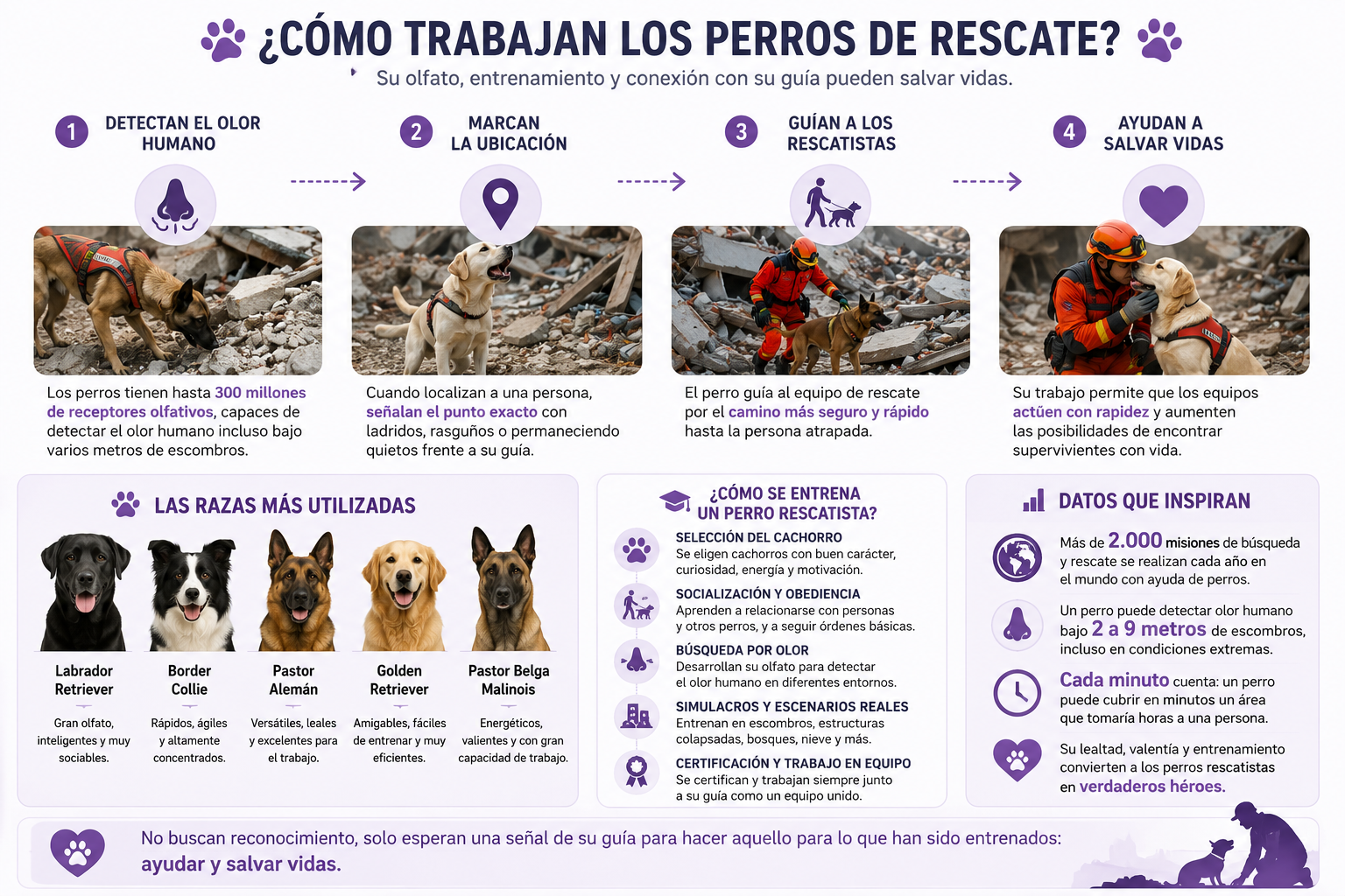 trabajo perro rescatista